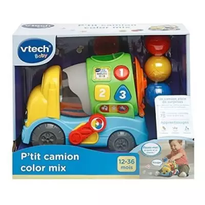 VTECH BABY - P'tit Camion Color Mix - Véhicule Interactif - Garçon -