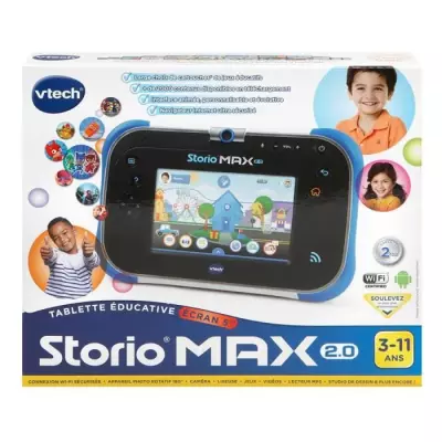 VTECH - Console Storio Max 2.0 5 Bleue - Tablette Éducative Enfant