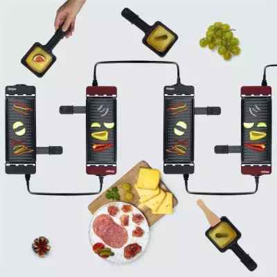 Raclette noire connectable 2 personnes - WEASY - TIK12 - 400 W