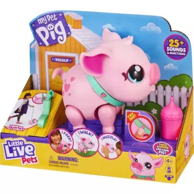 Jouet interactif - MOOSE TOYS - Little Live Pets Cochon rose - A parti