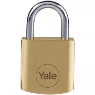 Cadenas laiton - YALE - Y110B/20/111/4 - 20mm - Anse acier - 3 clés