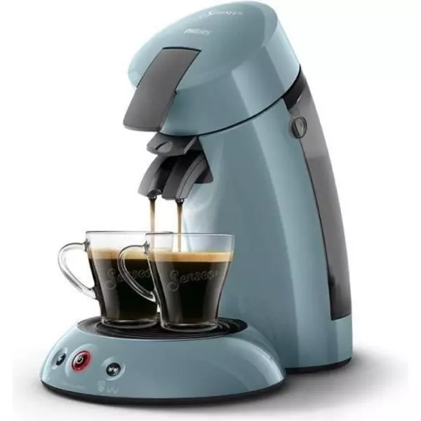 Machine a café dosette SENSEO ORGINAL Philips HD6553/21, Booster d'arômes, Crema plus, 1 ou 2 tasses, Bleu Gris