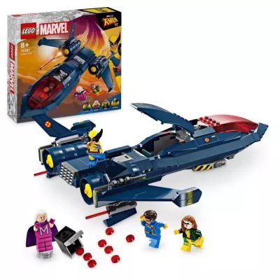 LEGO 76281 Marvel Le X-Jet des X-Men, Jouet d'Avion, Chasseur avec Min