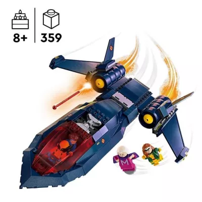 LEGO 76281 Marvel Le X-Jet des X-Men, Jouet d'Avion, Chasseur avec Min