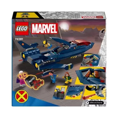 LEGO 76281 Marvel Le X-Jet des X-Men, Jouet d'Avion, Chasseur avec Min