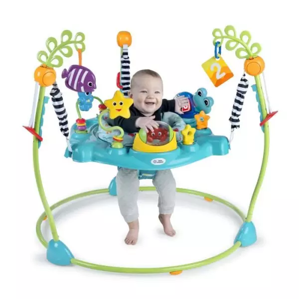 BABY EINSTEIN Ocean Explorers Curiosity Cove aire d'éveil éducative 2 en 1 et jouet au sol, poids maximum 11kg, des 6 mois