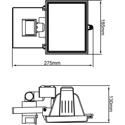 Projecteur extérieur avec détecteur TANKO - BRILLIANT - Blanc - R7s