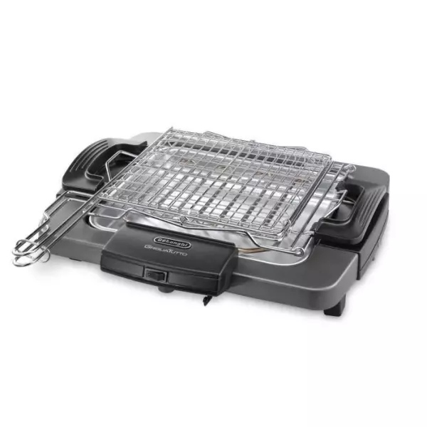 Barbecue électrique DELONGHI BQ60.X - Double grille - 1 900 W - Plateau aluminium amovible