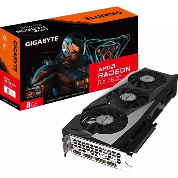 GIGABYTE - Carte Graphique - Radeon - RX 7600 GAMING OC 8G