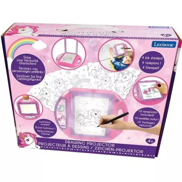 Projecteur a dessins Licorne - LEXIBOOK - Modeles et Tampons - Rose - Pour Enfant de 4 ans et plus