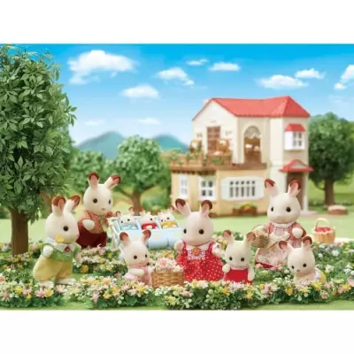 Famille Lapin Chocolat - SYLVANIAN FAMILIES - 5655 - Articulée et Hab