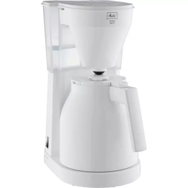 Melitta Easy Therm II 1023-05 Blanc - Cafetiere - Thermo-pot a commande a une main, réservoir d'eau transparent