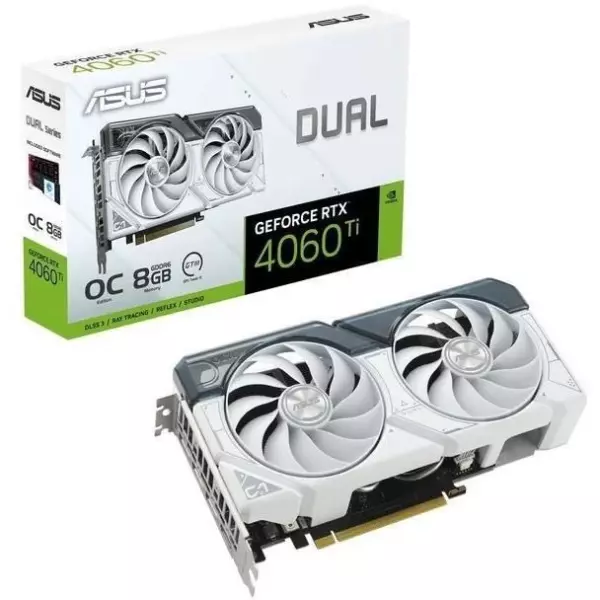 ASUS - Carte Graphique - DUAL-RTX4060TI-O8G-WHITE