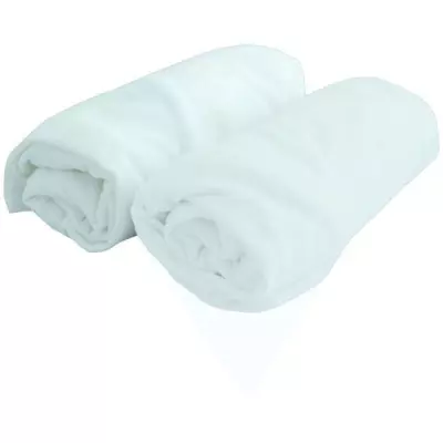 Drap housse bébé DOMIVA - Jersey - Blanc - 60 x 120 cm - Lot de 2