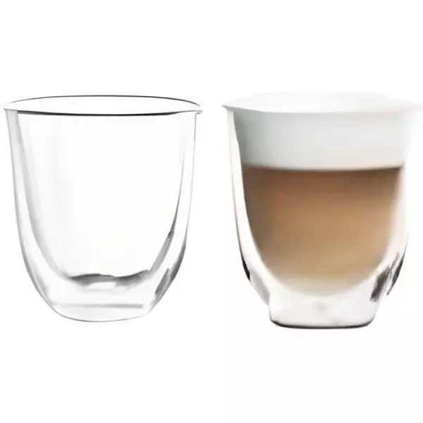 Lot de 2 tasses Capuccino - DELONGHI - Double parois - 19 cl