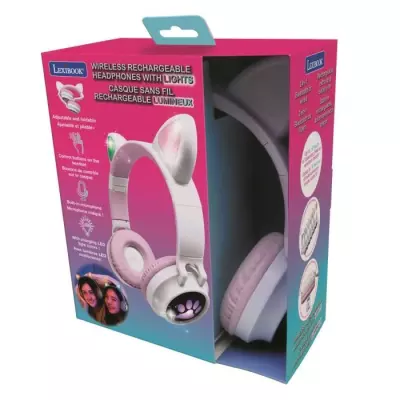 Casque audio 2-en-1 avec oreilles de chat LEXIBOOK - Bluetooth 5.0 - R