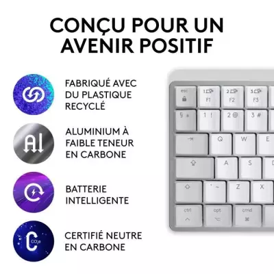 Clavier Logitech MX Mechanical Mini pour Mac Clavier Sans Fil Illumine