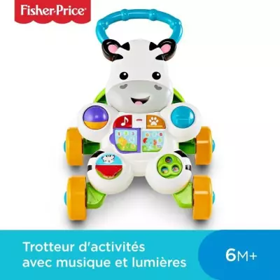 Fisher-Price - Mon Trotteur Zebre Parlant - Trotteur bébé - 6 mois e