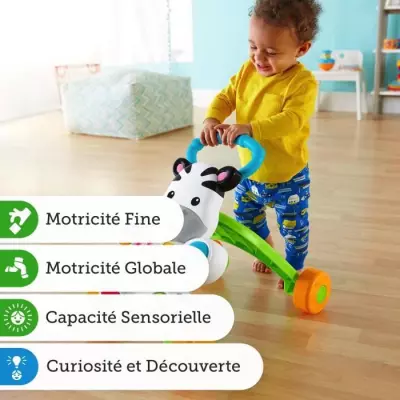 Fisher-Price - Mon Trotteur Zebre Parlant - Trotteur bébé - 6 mois e