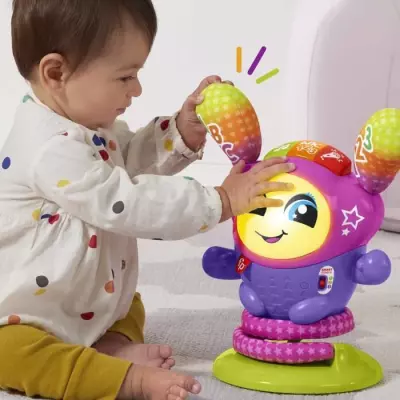 Fisher-Price-DJ le Robot Danseur a Rebond-Jouet d'éveil en français