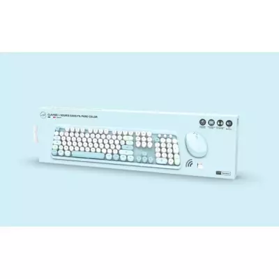 Combo sans fil clavier + souris - MOBILITY LAB - Pure Color - Bleu - D