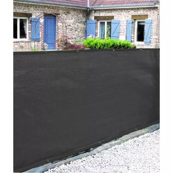 Brise-vue - NATURE - 1 x 3 m - Occultant 5/5 - HDPE 350 g/m² - Anthracite