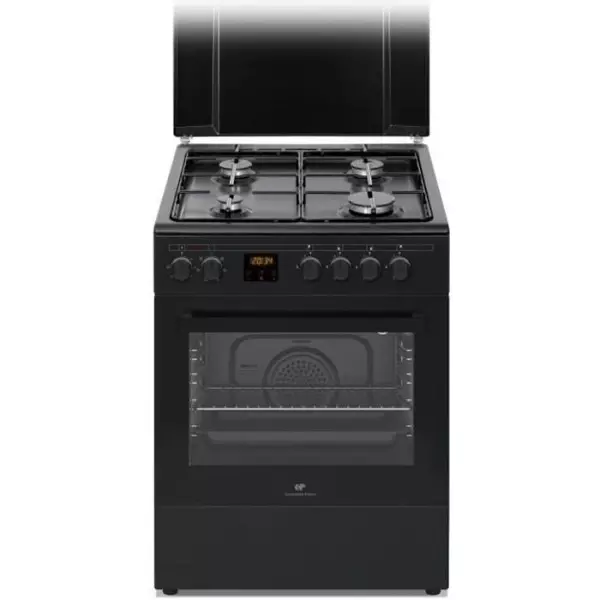 Cuisiniere gaz CONTINENTAL EDISON CECG60FCB1 - 4 feux - L59,8 x P61 xH83cm- Noir