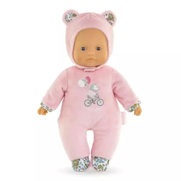 Mon Doudou COROLLE - Pti' Coeur Ours Rose - 30 cm - petit poupon - senteur de vanille - des 9 mois