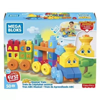 Mega Bloks - Le Train de l'Alphabet - Jouet de construction - 12 mois