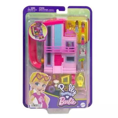 Polly Pocket-Maison de Reve Barbie-Coffret avec 3 mini-figurines HWP1