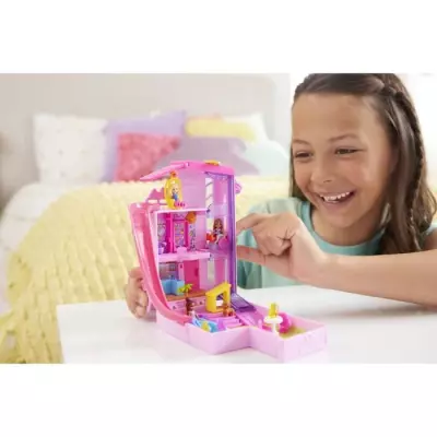 Polly Pocket-Maison de Reve Barbie-Coffret avec 3 mini-figurines HWP1