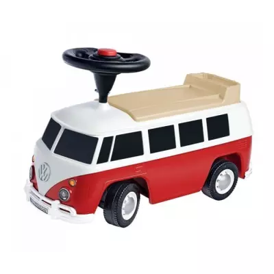 Smoby - Porteur Volkswagen Van Rouge - Coffre de rangement + Volant di