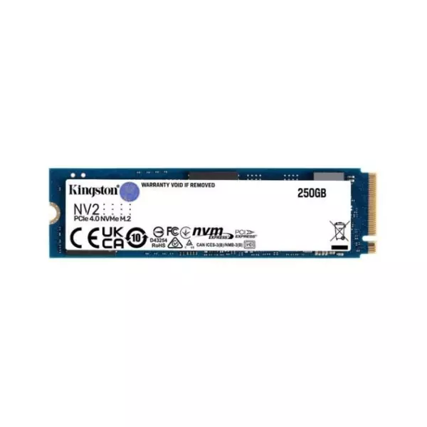 KINGSTON TECHNOLOGY Disque dur - SSD NV2 - 250Go - M.2 2280 PCIe 4.0 NVMe - Bleu