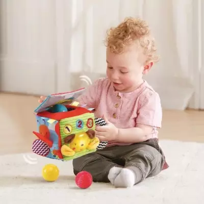 Jouet d'éveil sensoriel VTECH BABY - Cube interactif tout doux en tis