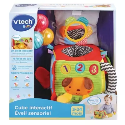 Jouet d'éveil sensoriel VTECH BABY - Cube interactif tout doux en tis