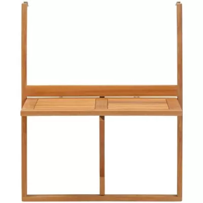 Table de balcon suspendue LILOU - Bois d'acacia FSC - Pliable - 60x44x