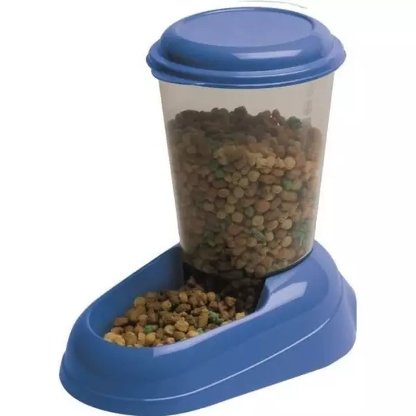 FERPLAST Distributeur croquettes Zenith 3L en plastique - 29,2x20,2x28,8 - Bleu - Chien et chat