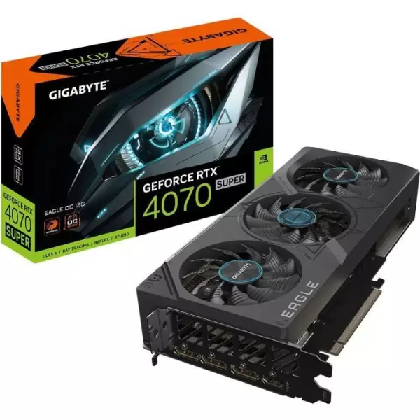 GIGABYTE - Carte Graphique - GeForce RTX 4070 SUPER EAGLE OC 12G