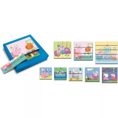 8 progressive puzzles - Peppa Pig - with self-coordinating box - LISCI