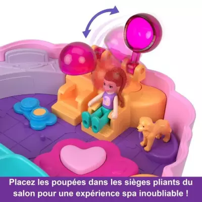 Polly Pocket-Coffret Toilettage Caniche 2 figurines et 12 accessoire