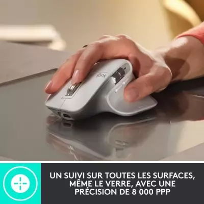 Souris - Sans fil - Logitech - MX Master 3S - Gris pâle