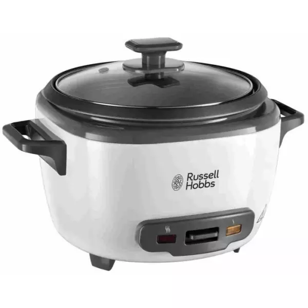 Cuiseur a riz - RUSSELL HOBBS - 27040-56 - 500 W - 2L - 200 programmes - 14 portions - Blanc