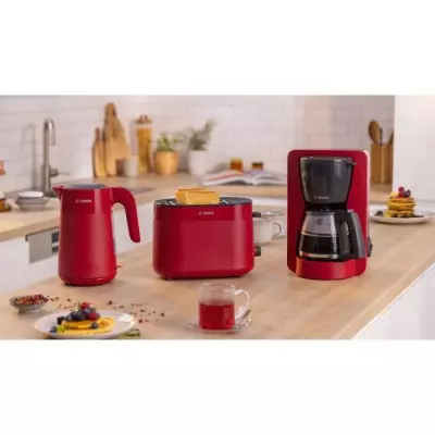 Toaster - BOSCH - TAT2M124 MyMoment - Rouge - 2 tranches - centrage au