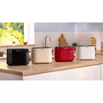 Toaster - BOSCH - TAT2M124 MyMoment - Rouge - 2 tranches - centrage au