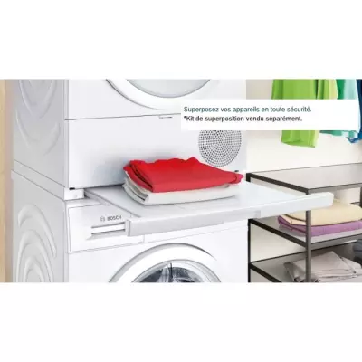 Seche-linge pompe a chaleur BOSCH WTH8300DFR SER4 - 8 kg - L60cm - Cla