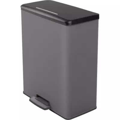 Poubelle Duo Rectangle - DECO BIN - CURVER - 52L (26+26L) - 49 x 32 x