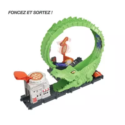 Hot Wheels-Looping Attaque de l'Alligator-Coffret, 1 voiture incluse