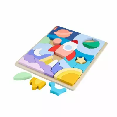 FISHER-PRICE Puzzle en Bois L'Espace-Puzzle 42 pieces pour les petits