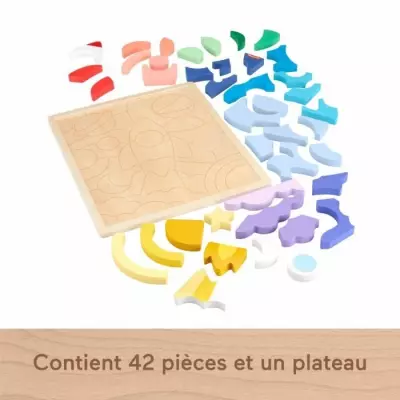 FISHER-PRICE Puzzle en Bois L'Espace-Puzzle 42 pieces pour les petits