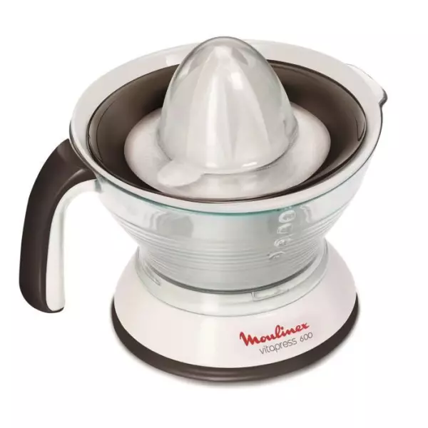 MOULINEX Vitapress Presse-agrumes électrique, Capacité 0,6 L, 25 W, Sélecteur de Pulpe, Extraction maximum des jus PC300B10